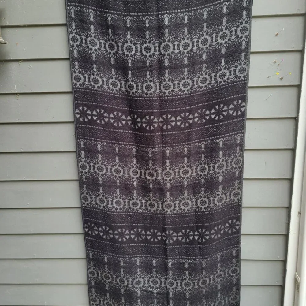 Merona Acrylic Black Gray Scarf Wrap